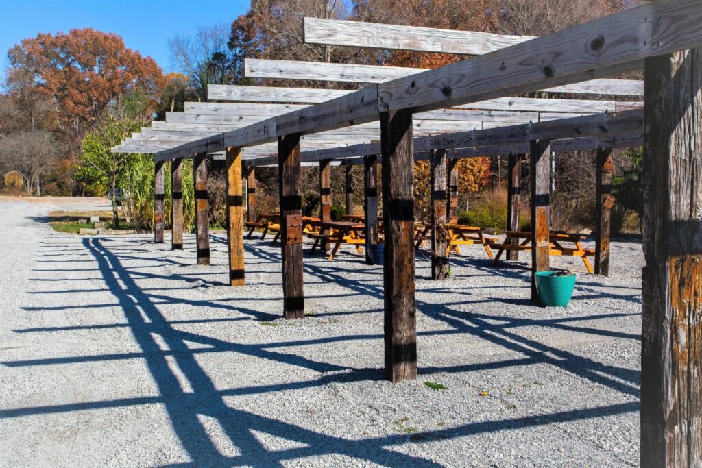 Pergola at Twin H Tree Farms